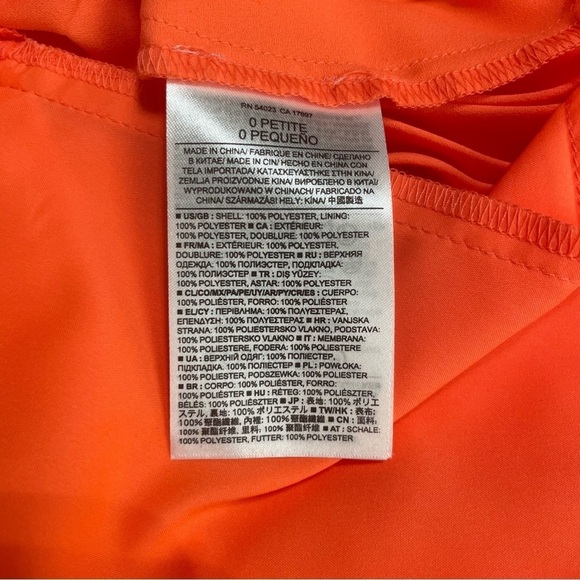 Banana Republic Orange Pleated Midi Dress - Picture 8 of 10